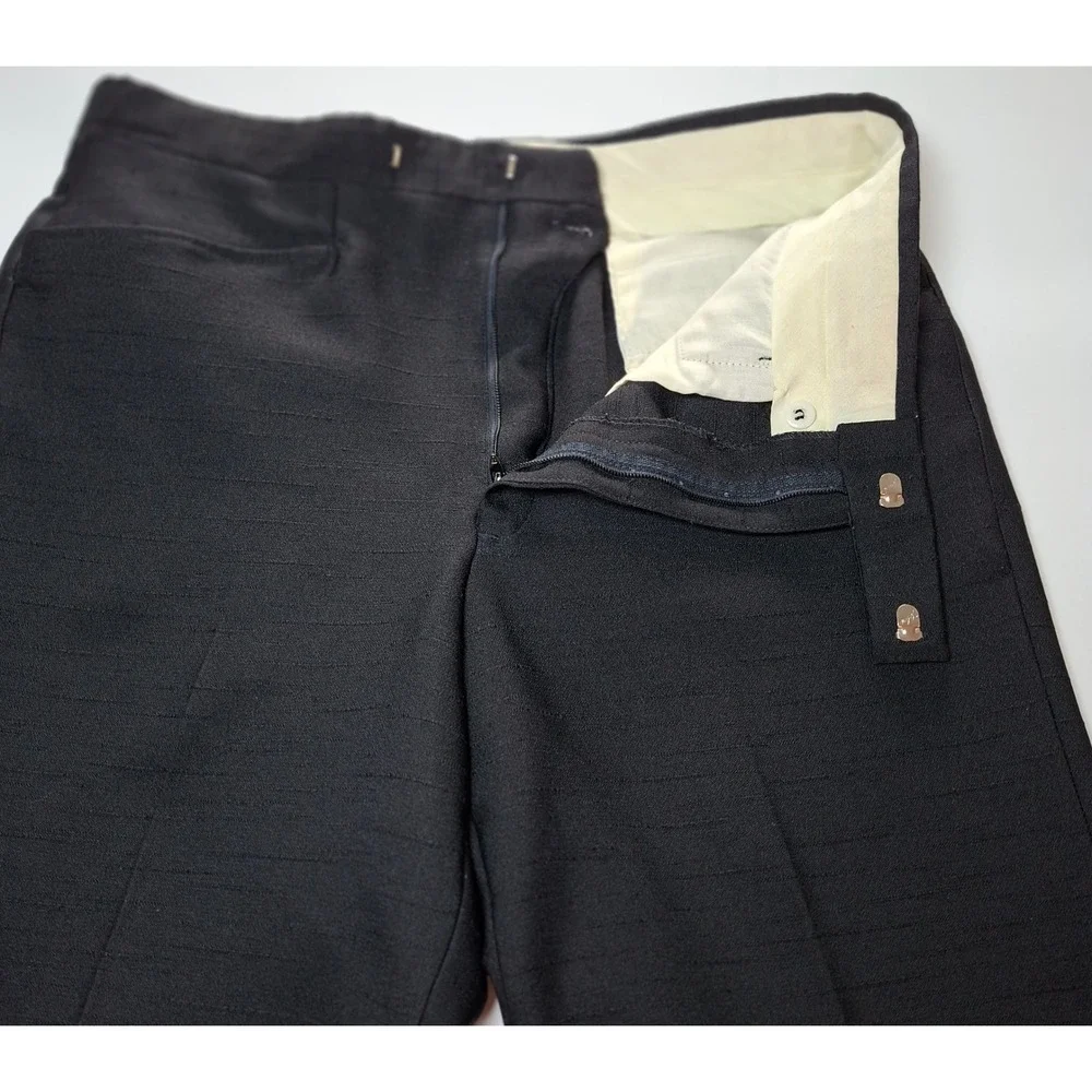 Vintage 70s‎ Petrocelli 3 Piece Suit Mens 40R Black Vest Pants Disco